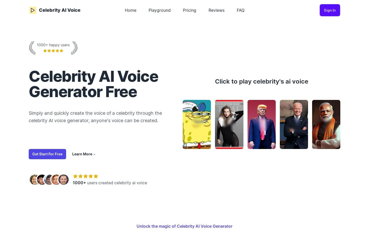 Free Celebrity AI Voice Generator | Generate Anyone's Voice