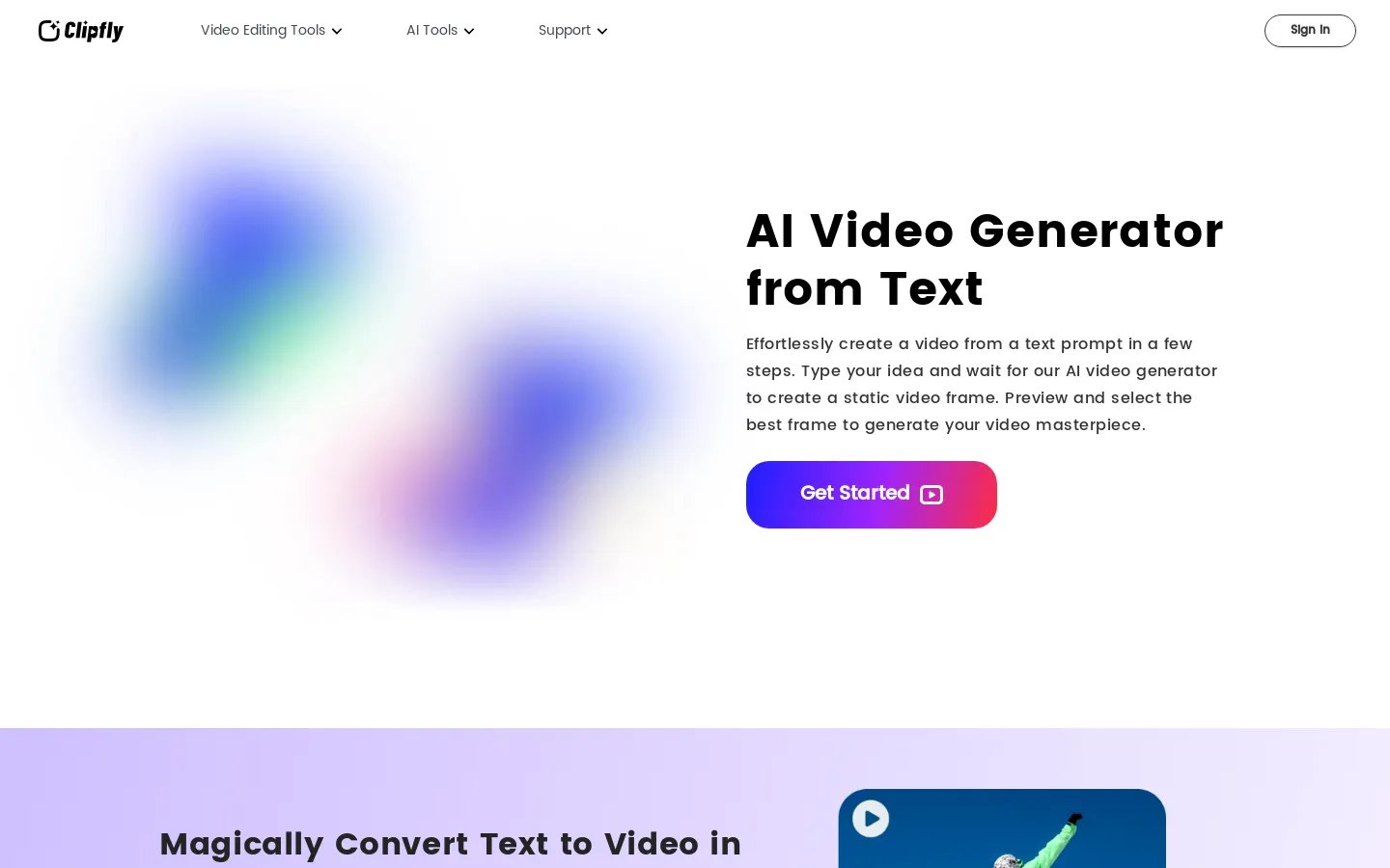 Clipfly: AI-Video-Generator online - Text & Bild zu Video