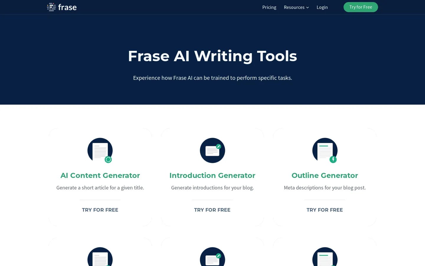 Free AI Writing and SEO Tools | Frase