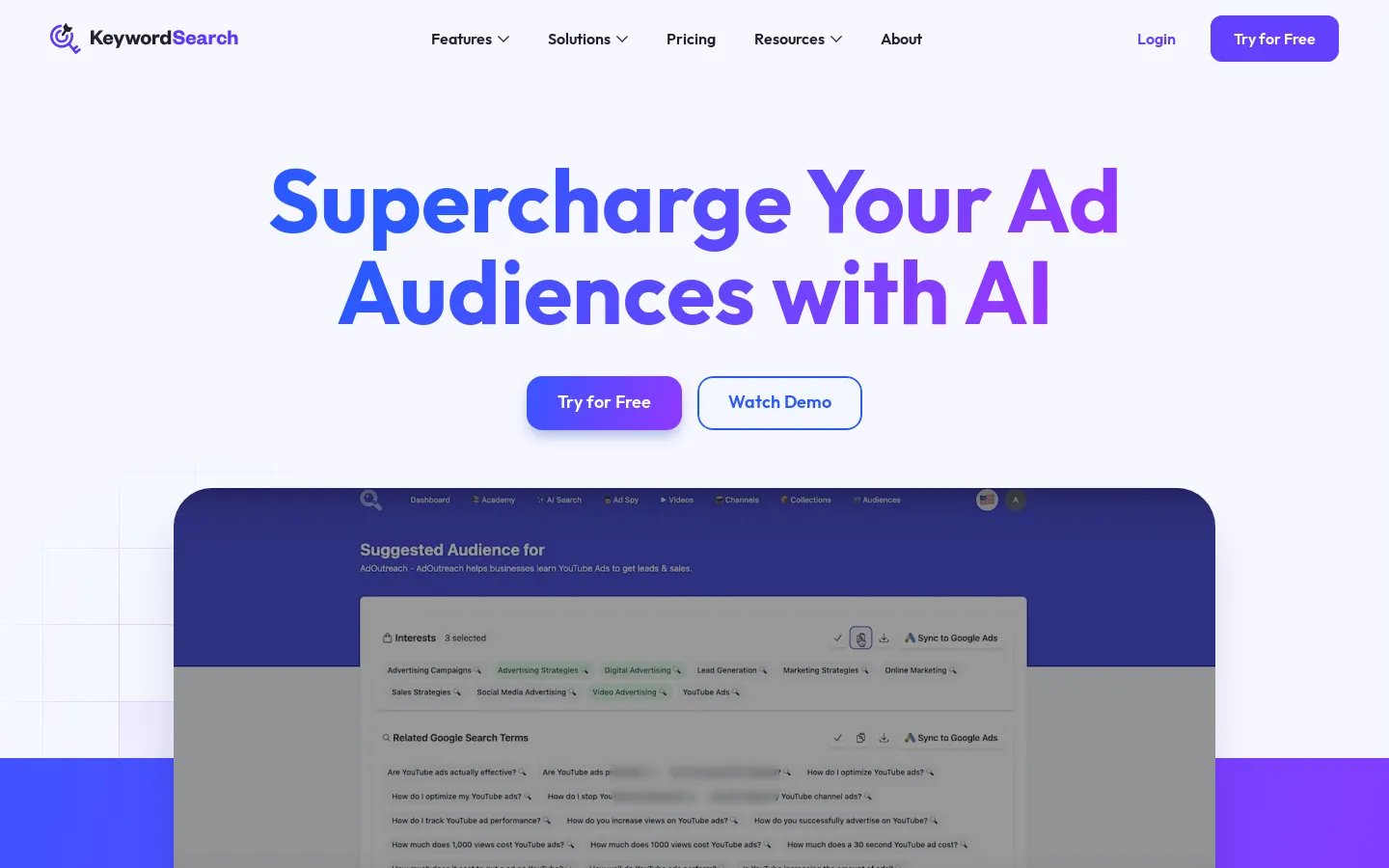 KeywordSearch - Supercharge Your Ad Audiences with AI