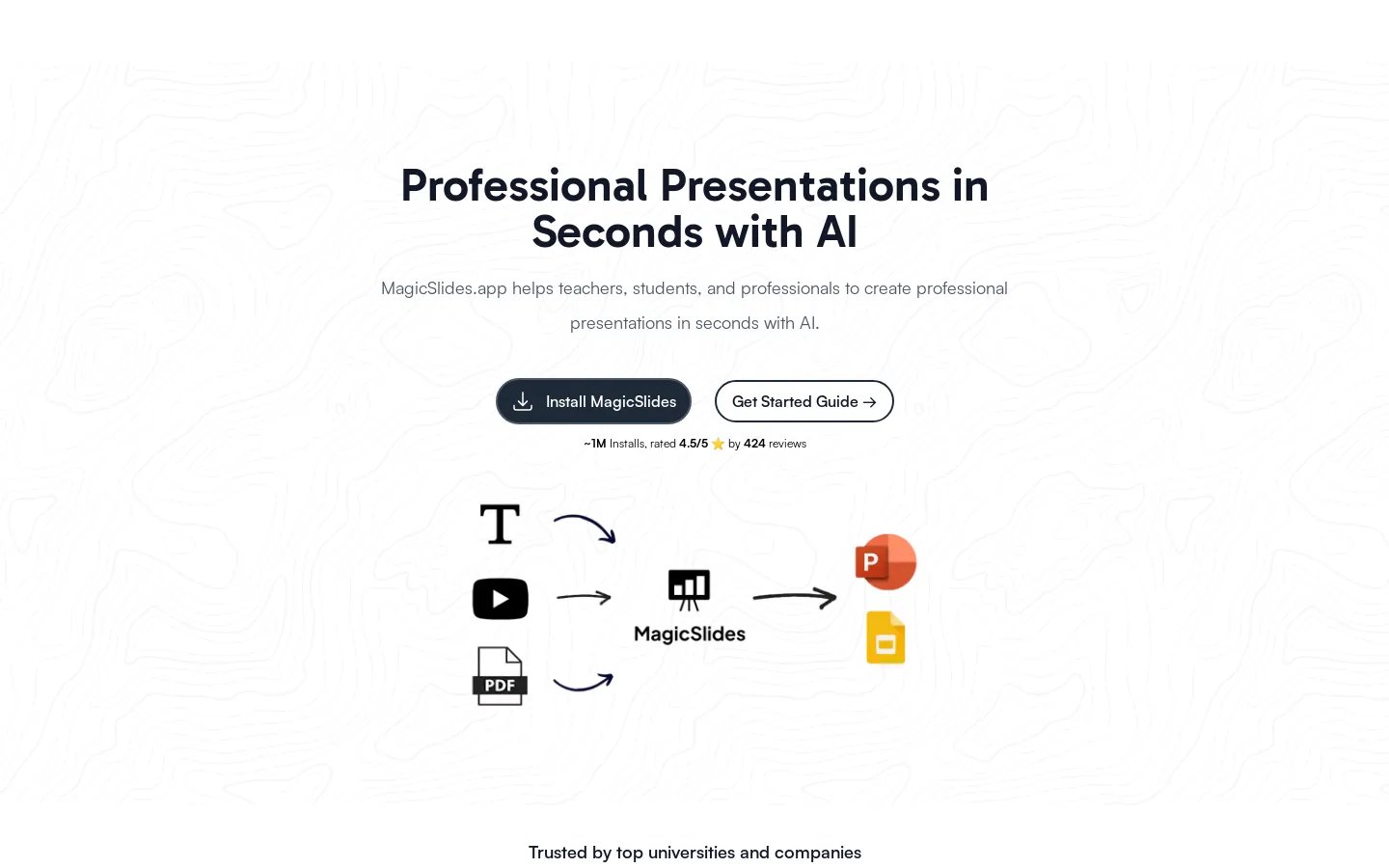 MagicSlides - AI Presentation Maker | Create Presentations from Topic, YouTube, PDF, URL