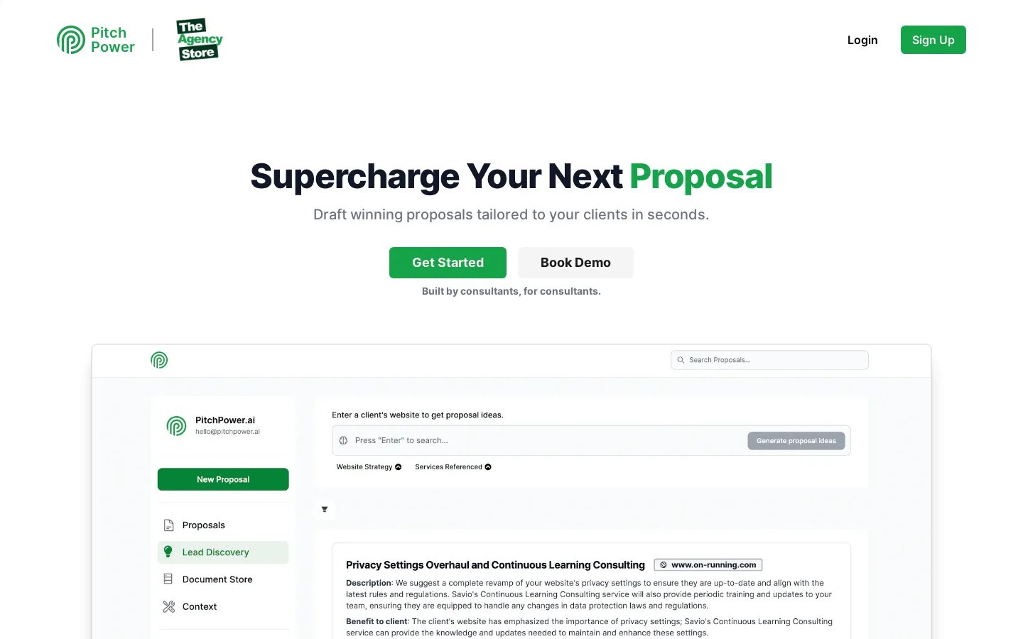 PitchPower - AI Proposals For Consultants