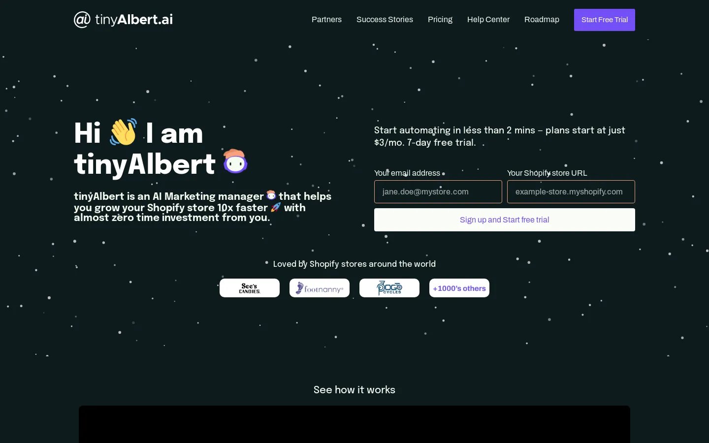 tinyAlbert : Marketing par email pour Shopify