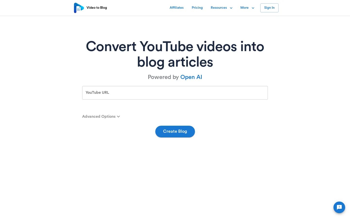 VideoToBlog - Convert Videos into High Quality Blog Articles