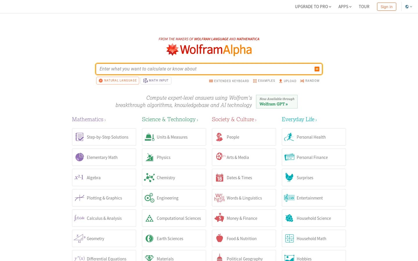 Wolfram|Alpha: Berechenbares Wissen der Welt