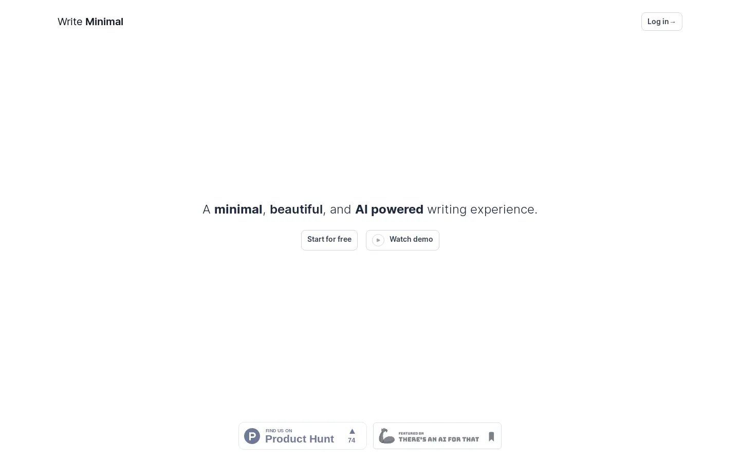 Write Minimal