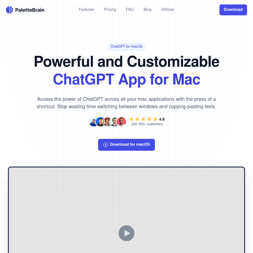 PaletteBrain - Mac 用 ChatGPT