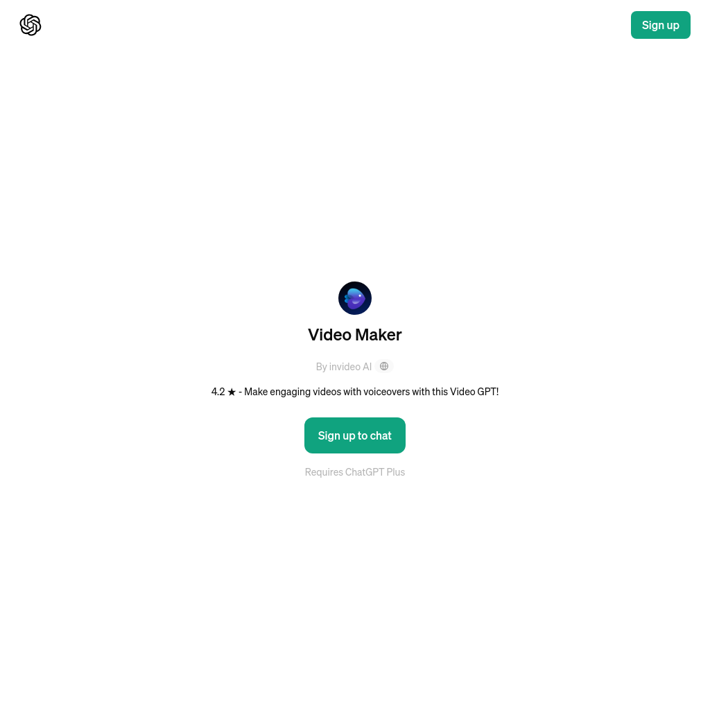 ChatGPT - Créateur de Vidéo IA par invideo AI