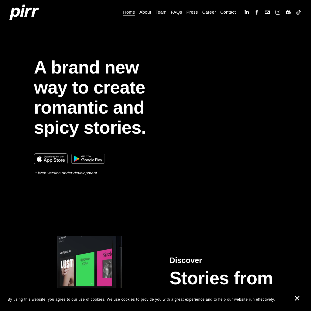 Pirr: Создавайте романтические и пикантные истории с помощью ИИ