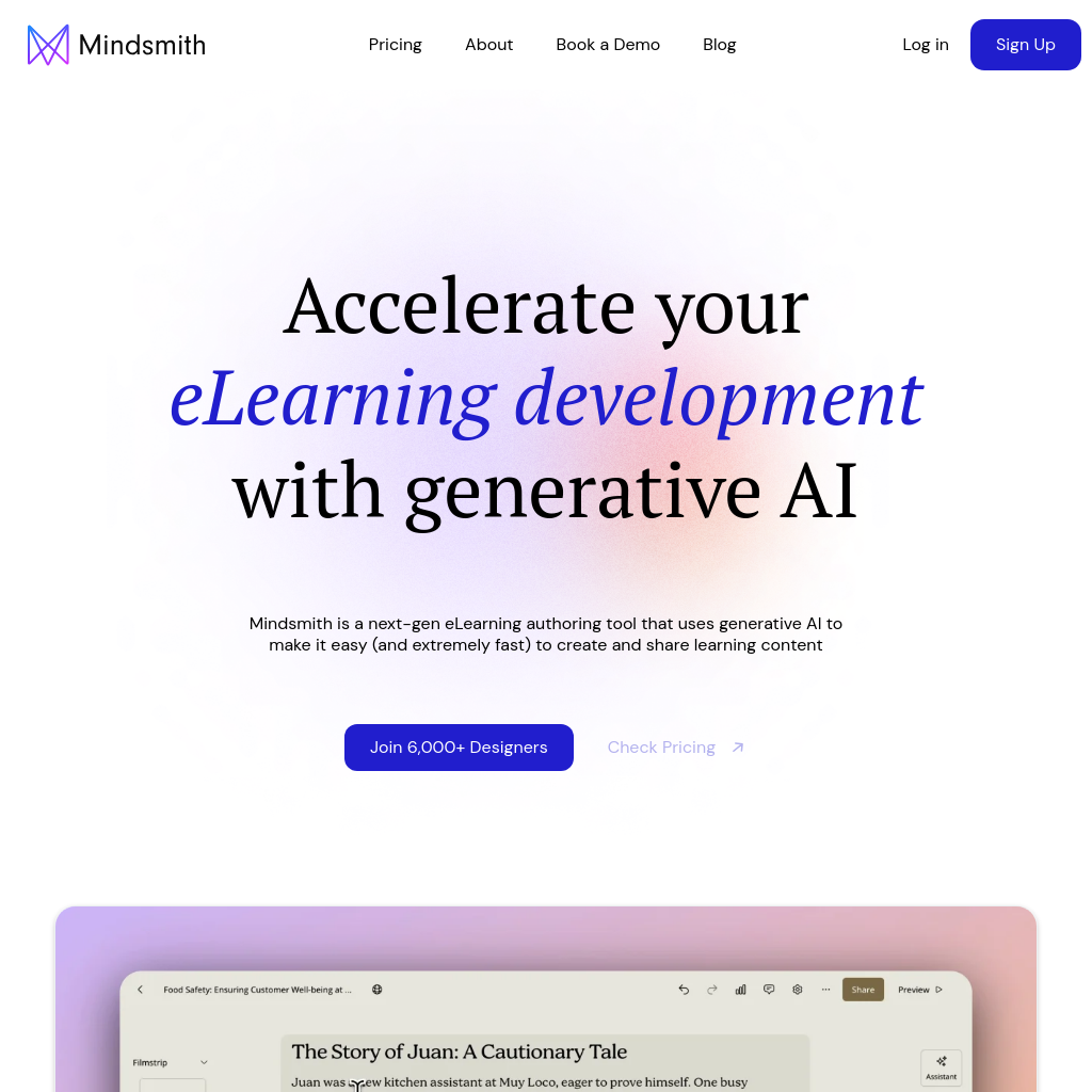 Mindsmith - Customizable eLearning Development with Generative AI