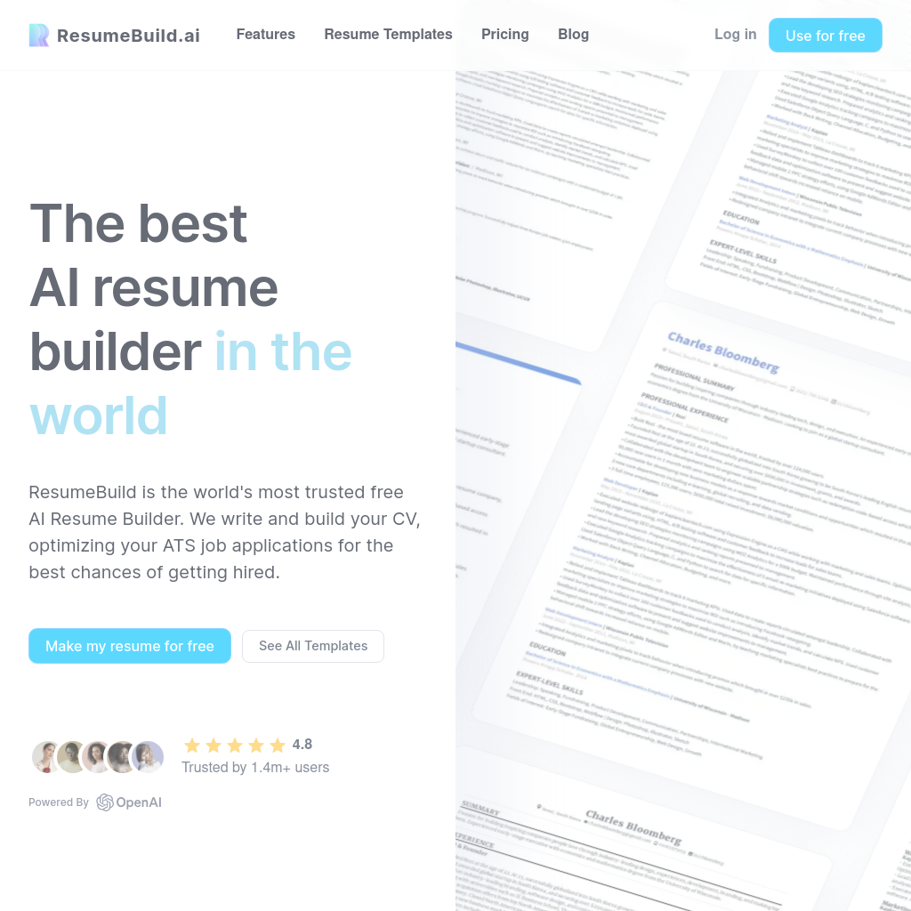 ResumeBuild: The Best AI Resume Builder for Job Seekers