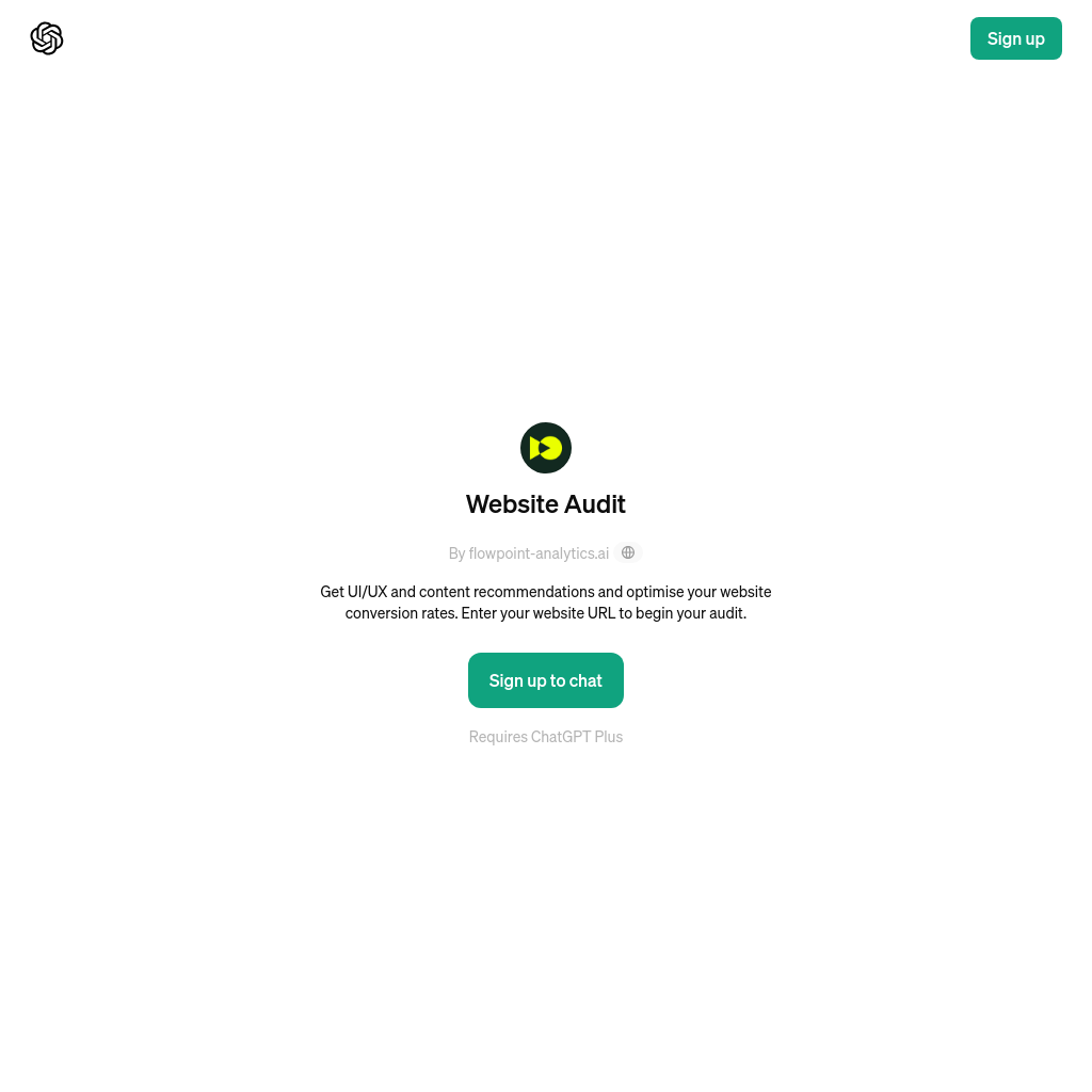 ChatGPT - Website Audit by Flowpoint AI