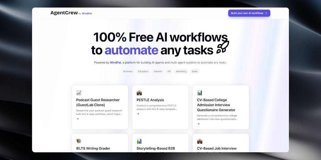 AgentCrew - Free AI Tools to Automate Your Tasks