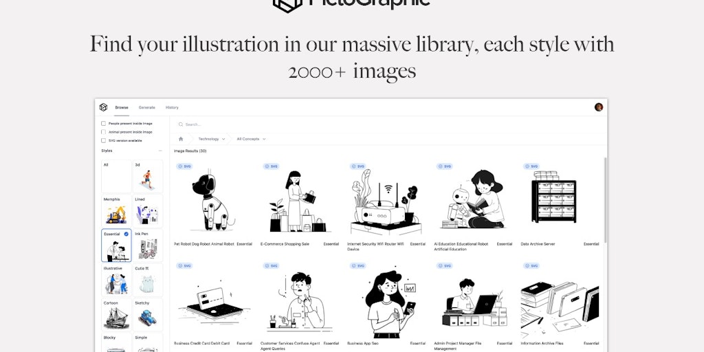 PictoGraphic - AI Generated Illustration Library