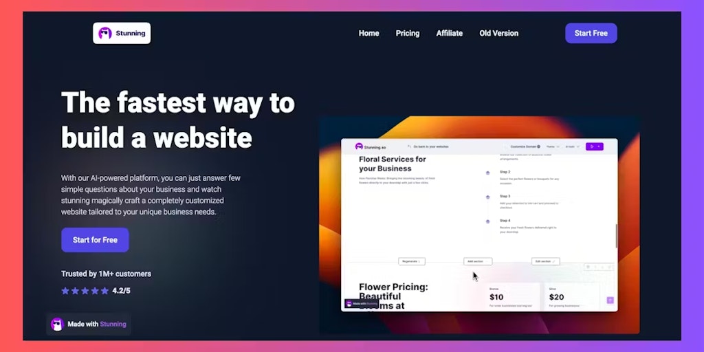 Stunning - The Fastest Way to Build a Website Using AI