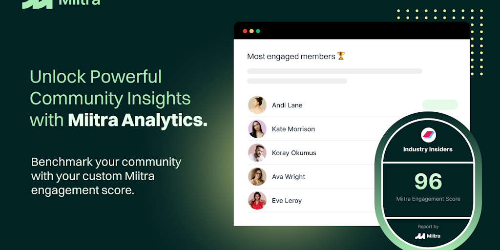 MiiTra Analytics - Data-driven Engagement Scores for Digital Communities