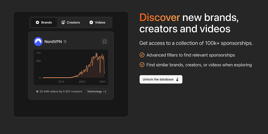 Sponsorship.so - Find and Ace Sponsorships with our YouTube Research Tool