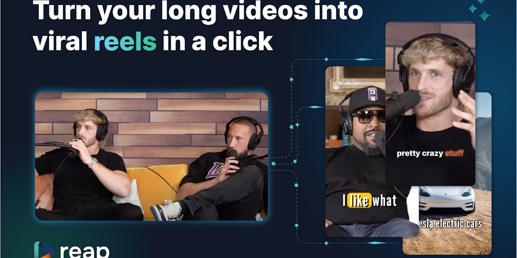 reap (beta) - Turn long videos into social ready clips with AI