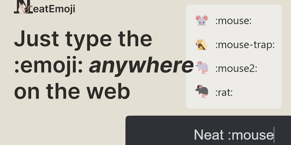 NeatEmoji: Text to Emoji with AI | Skip Copy & Paste, Instant Emojis