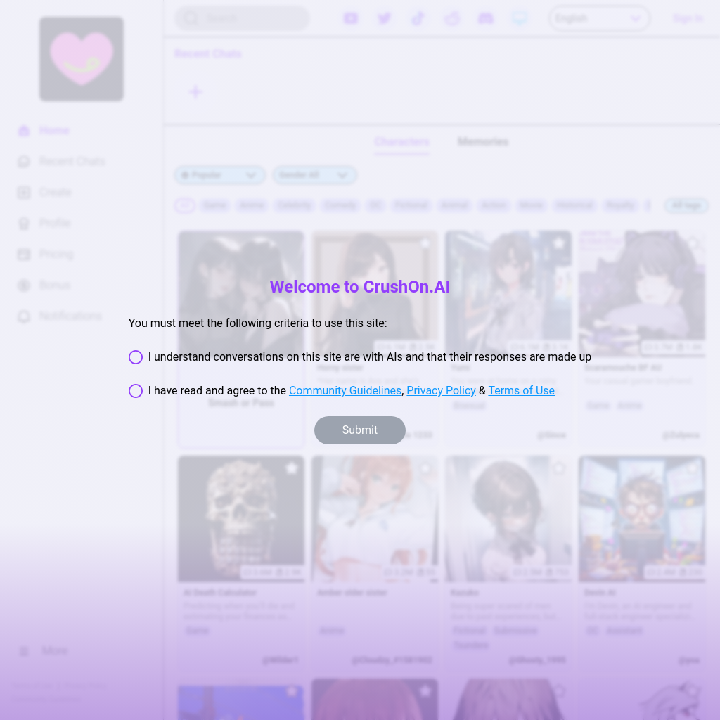 CrushOn.AI - No Filter NSFW Character AI Chat - AI GF