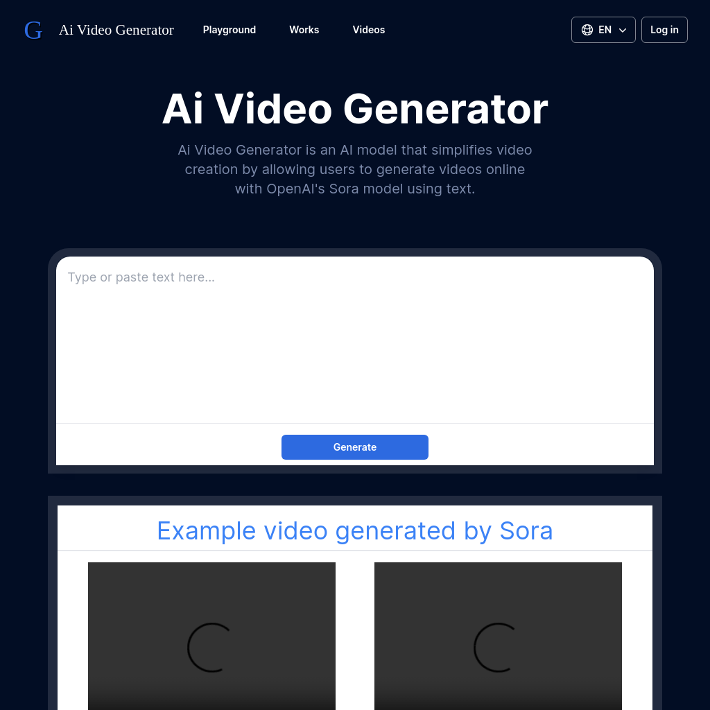 Gerador de Vídeo de IA | sora ai video generator