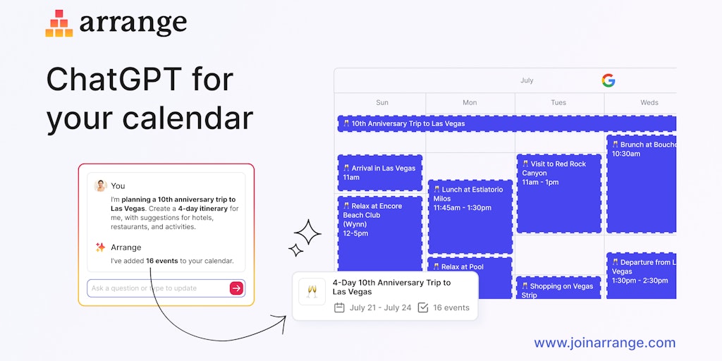 Arrange | ChatGPT para tu calendario