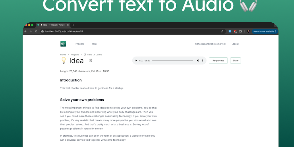 AudioWaveAI - Convertissez du texte en audio de qualité livre audio