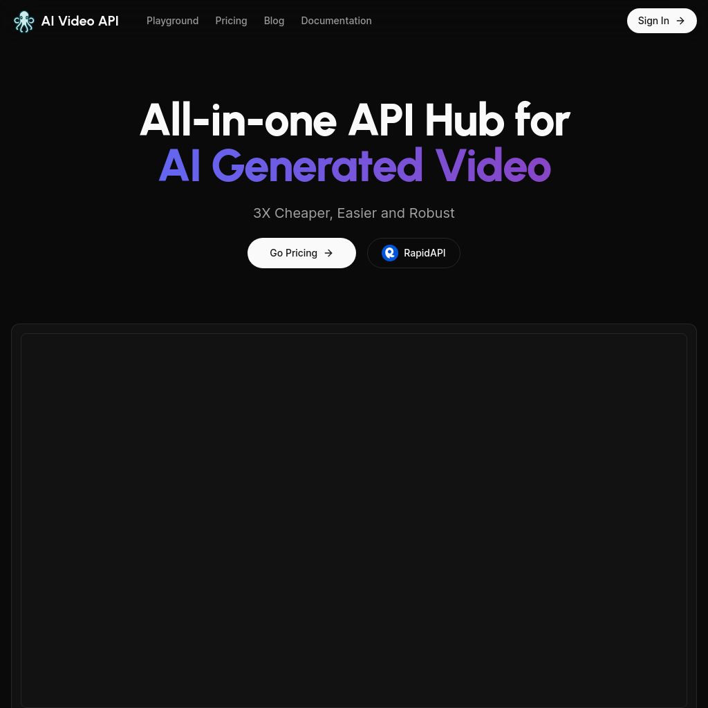 AI Video API: Generación de videos con IA a bajo costo