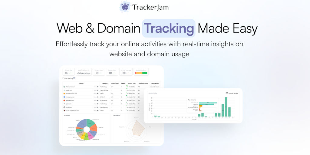 TrackerJam - Автоматический отслеживание времени в браузере