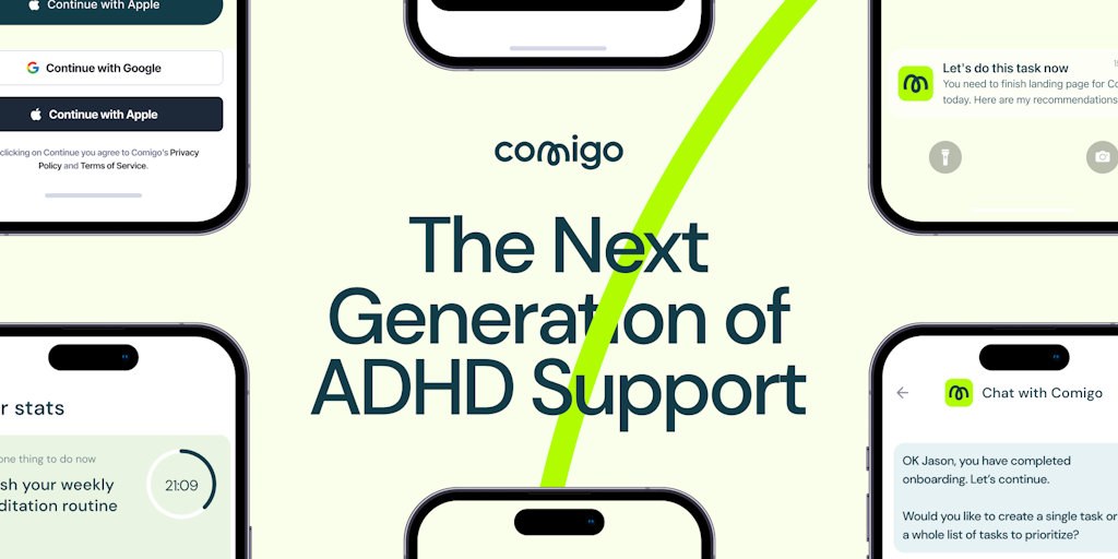 ADHD サポートの次世代を届ける Comigo