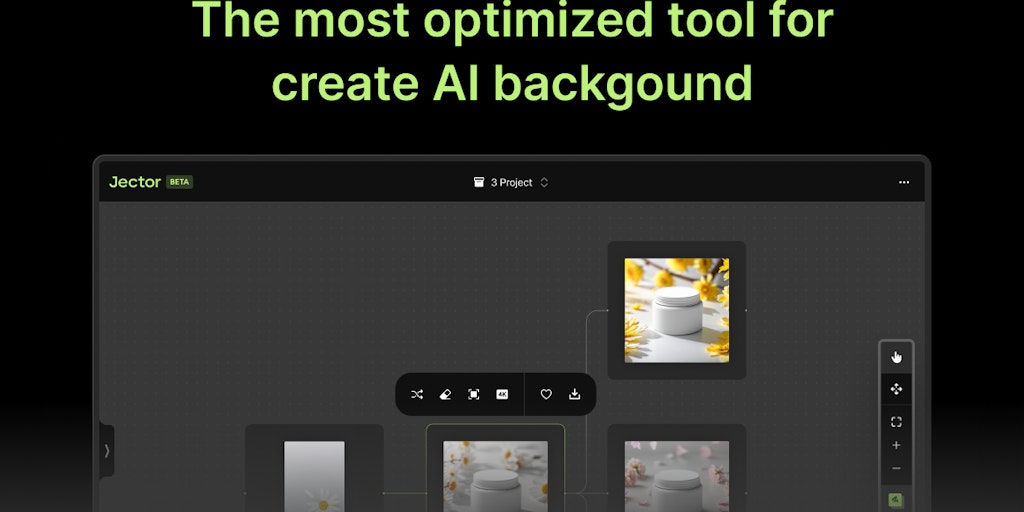Jector: Outil de création d'arrière-plan IA pour produits