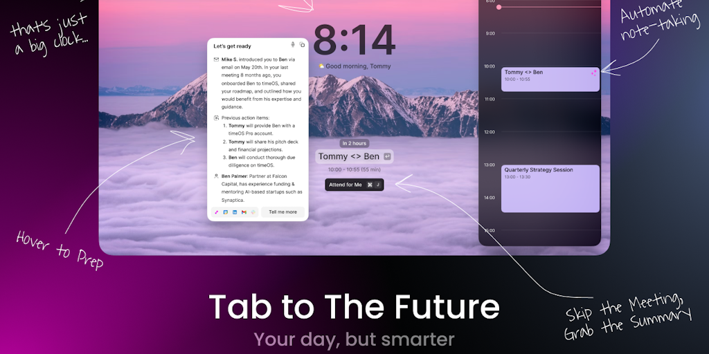 timeOS 2.0 - Your AI-Powered Productivity Companion