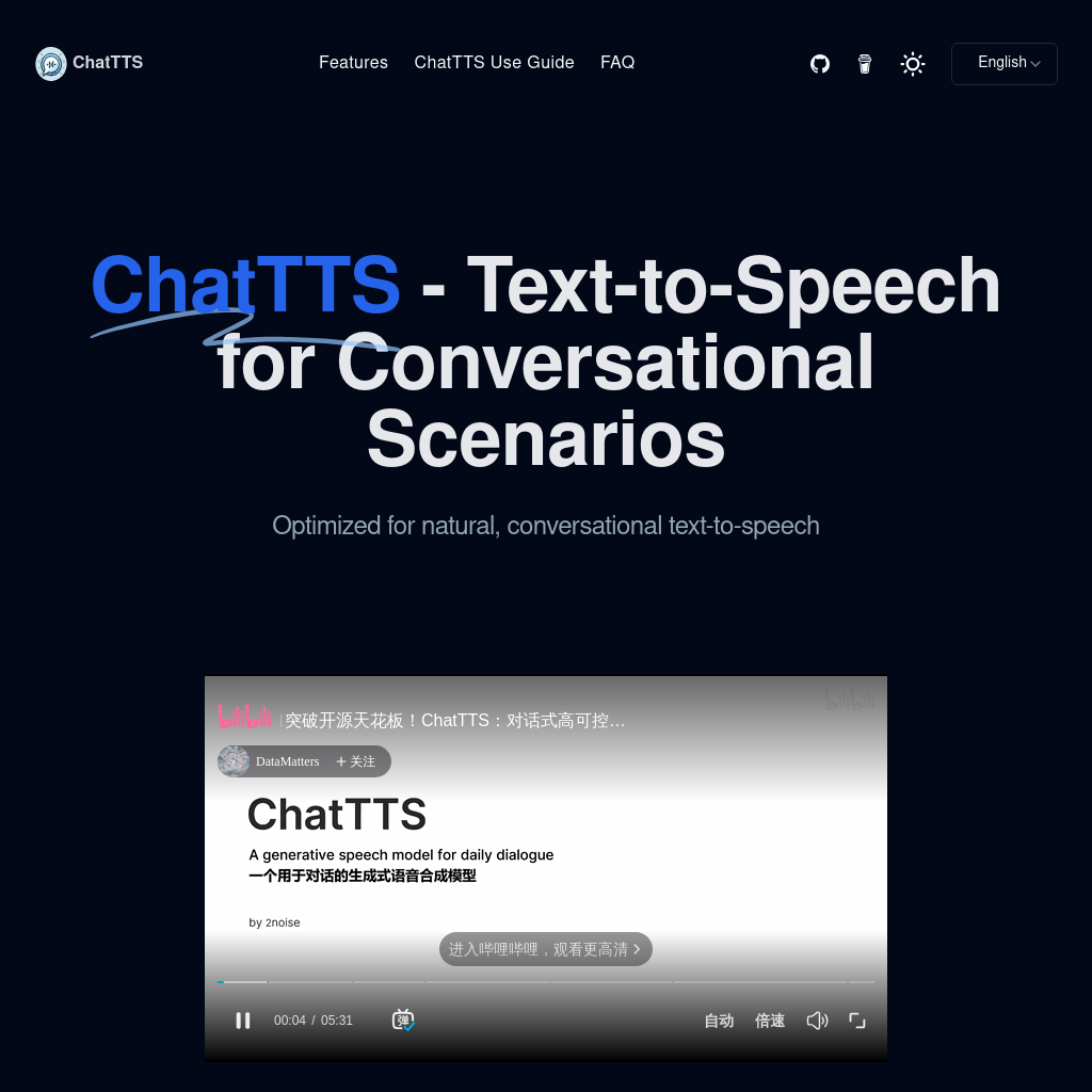 ChatTTS: Voz para Chat