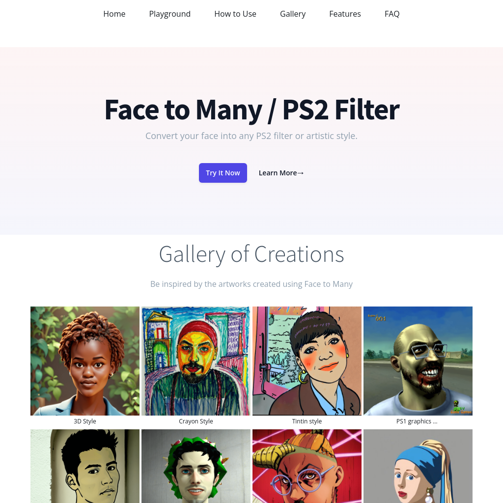 FacetoMany: Filtros PS2, Gratis para Todos