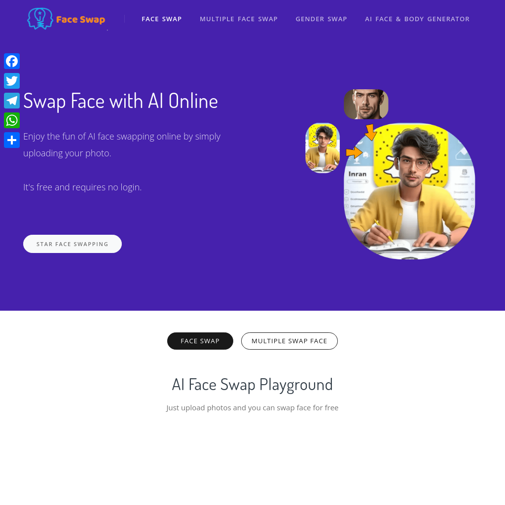 AI Face Swap Online - Free Face Swapping Tool | AI Face Swap