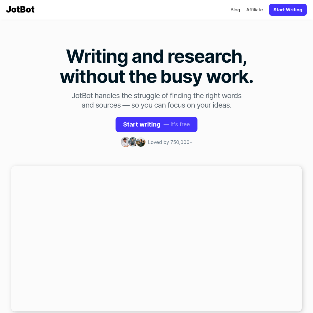 JotBot AI: Asistente de Escritura y Notas con IA