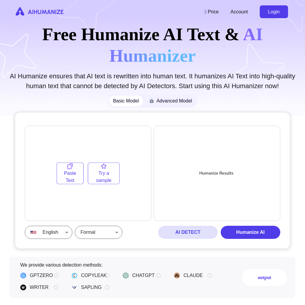 AI Humanize - Инструмент преобразования AI текста в человеческий