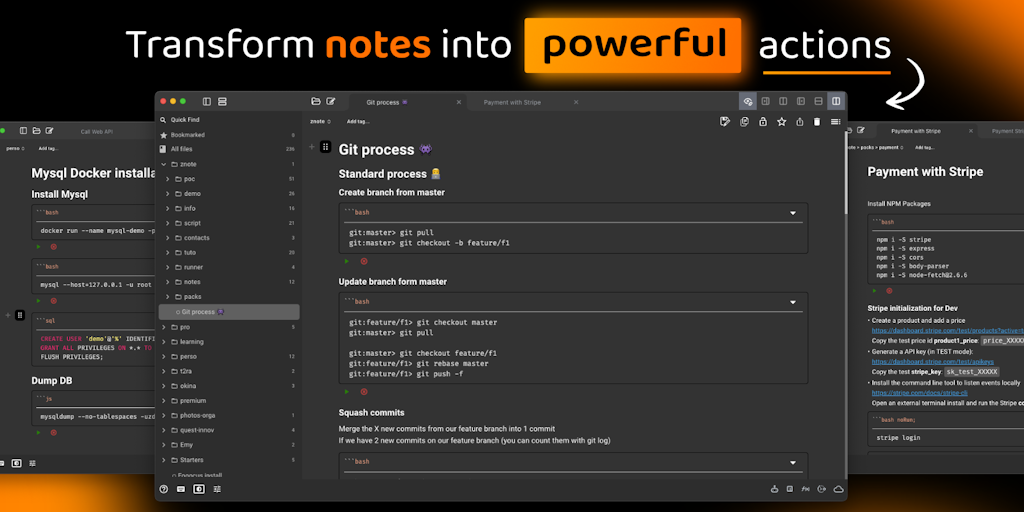 Znote - Prise de notes intelligente pour les workflows