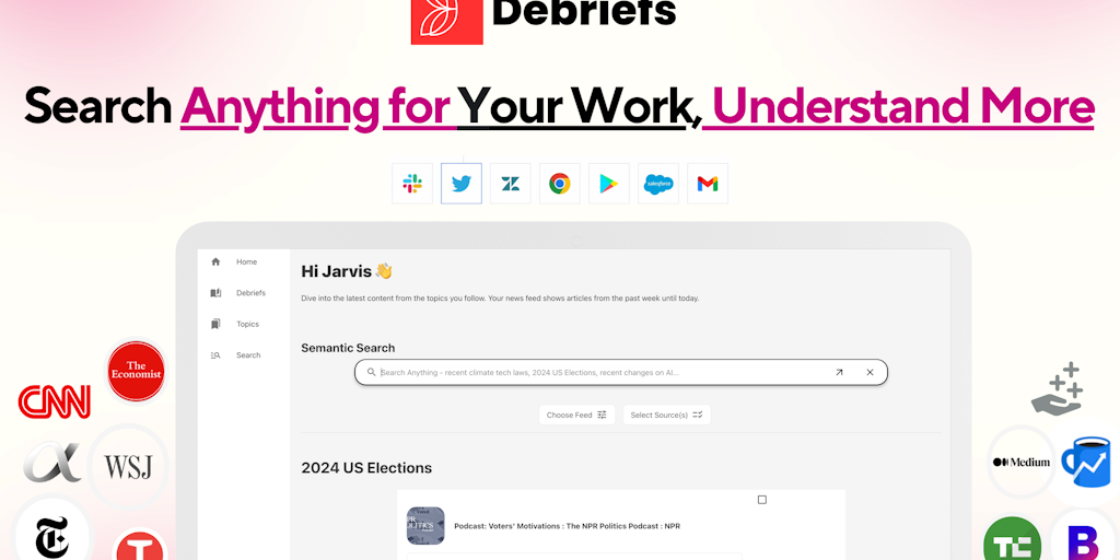 Debriefs AI: Synthétiser les médias pour la consommation d'actualités et une connaissance approfondie du secteur
