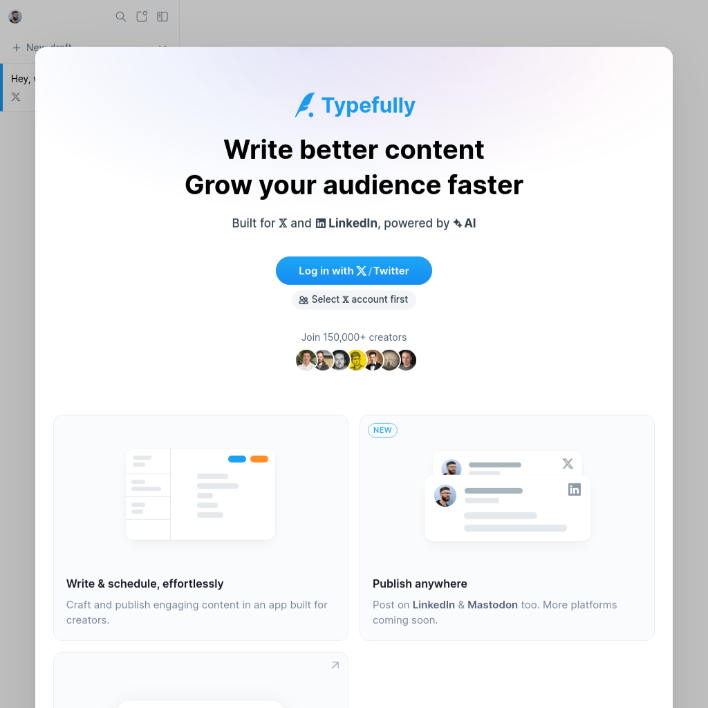 Typefully: Creador de Hilos de Twitter y Analytics