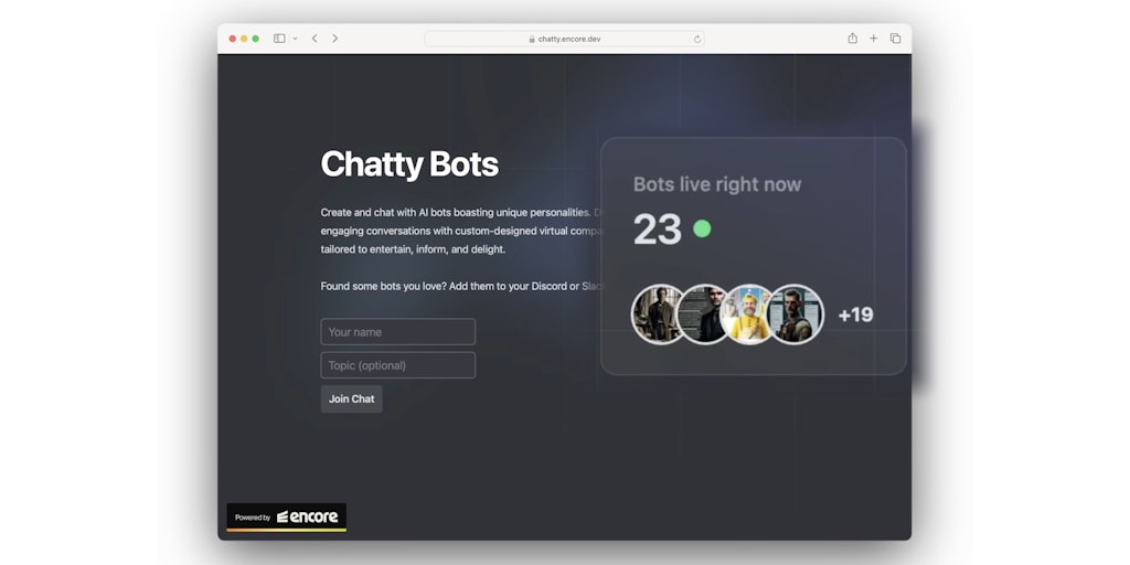 Chatty Bots - Open source LLM chat room