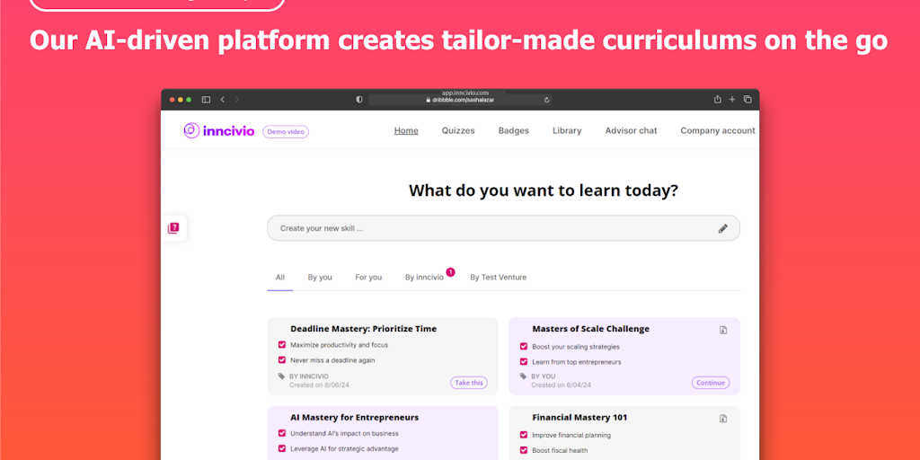 inncivio - AI-Powered Education Platform for Businesses