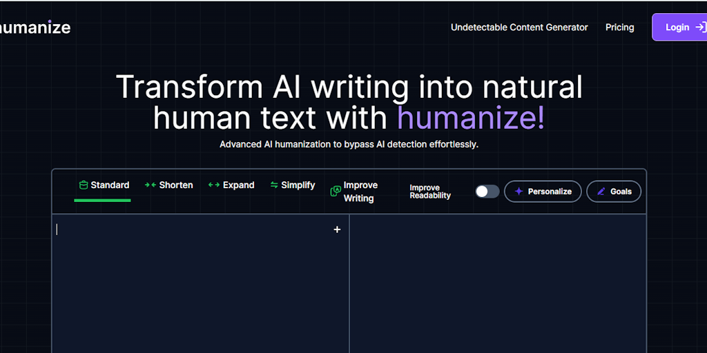 Humanize AI Text - Transform AI writing to be more human-like