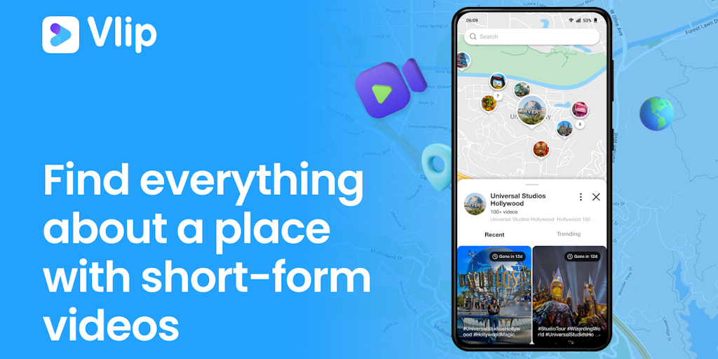 Vlip - Discover and Share the True Vibe of Any Place with Short-Form Videos