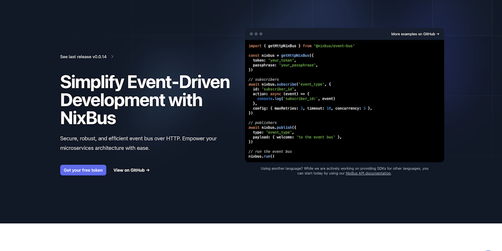 NixBus - Simplify event-driven development with NixBus