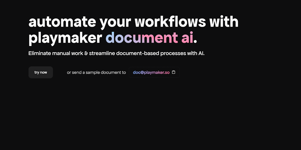 Playmaker Document AI - Automate Workflows and Streamline Document-Based Processes