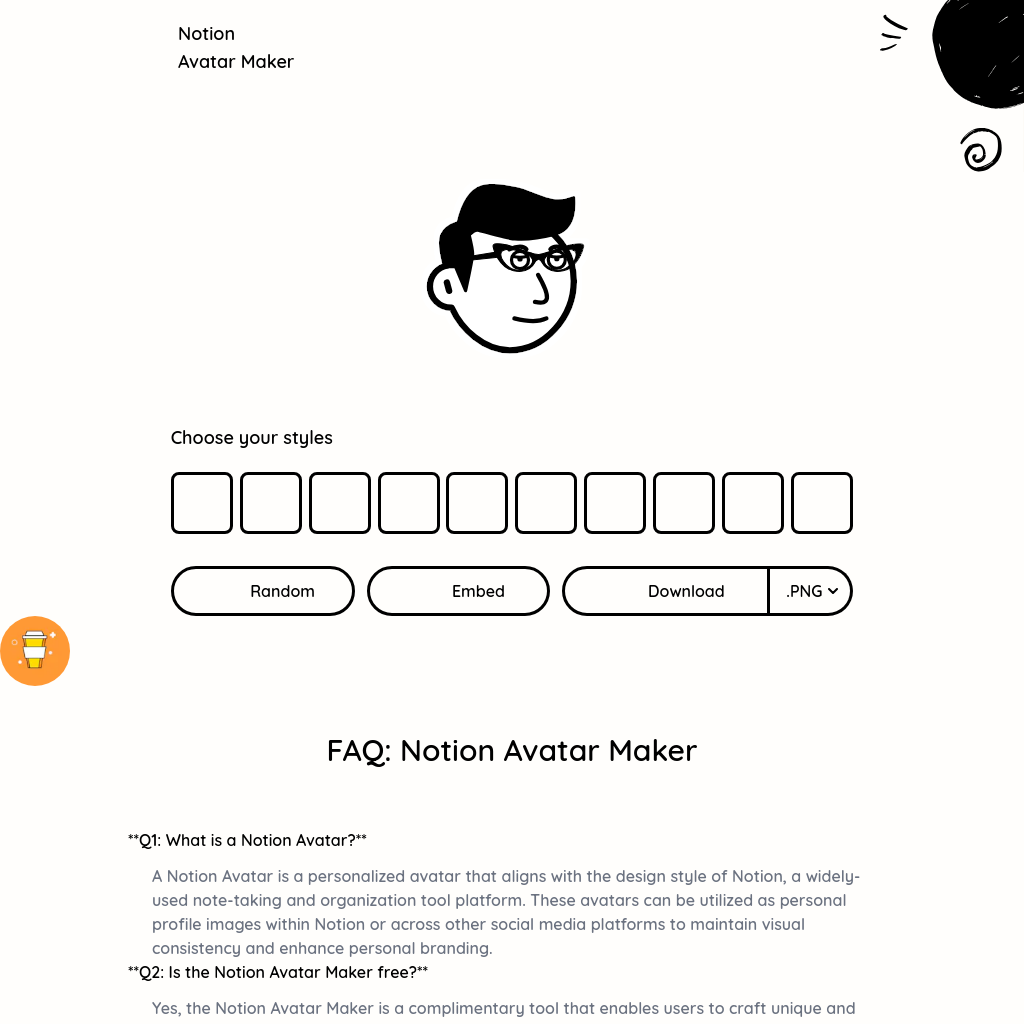Notion Avatar Maker - Create Custom Notion-Style Avatars