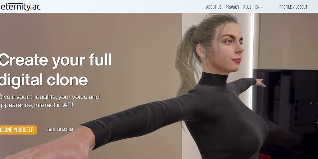 Eternity AC - Create Your Full Digital Clone | Personalized AI Twins