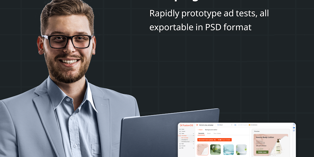 FusionOS.ai: Платформа для создания рекламы с помощью ИИ для бизнеса и агентств