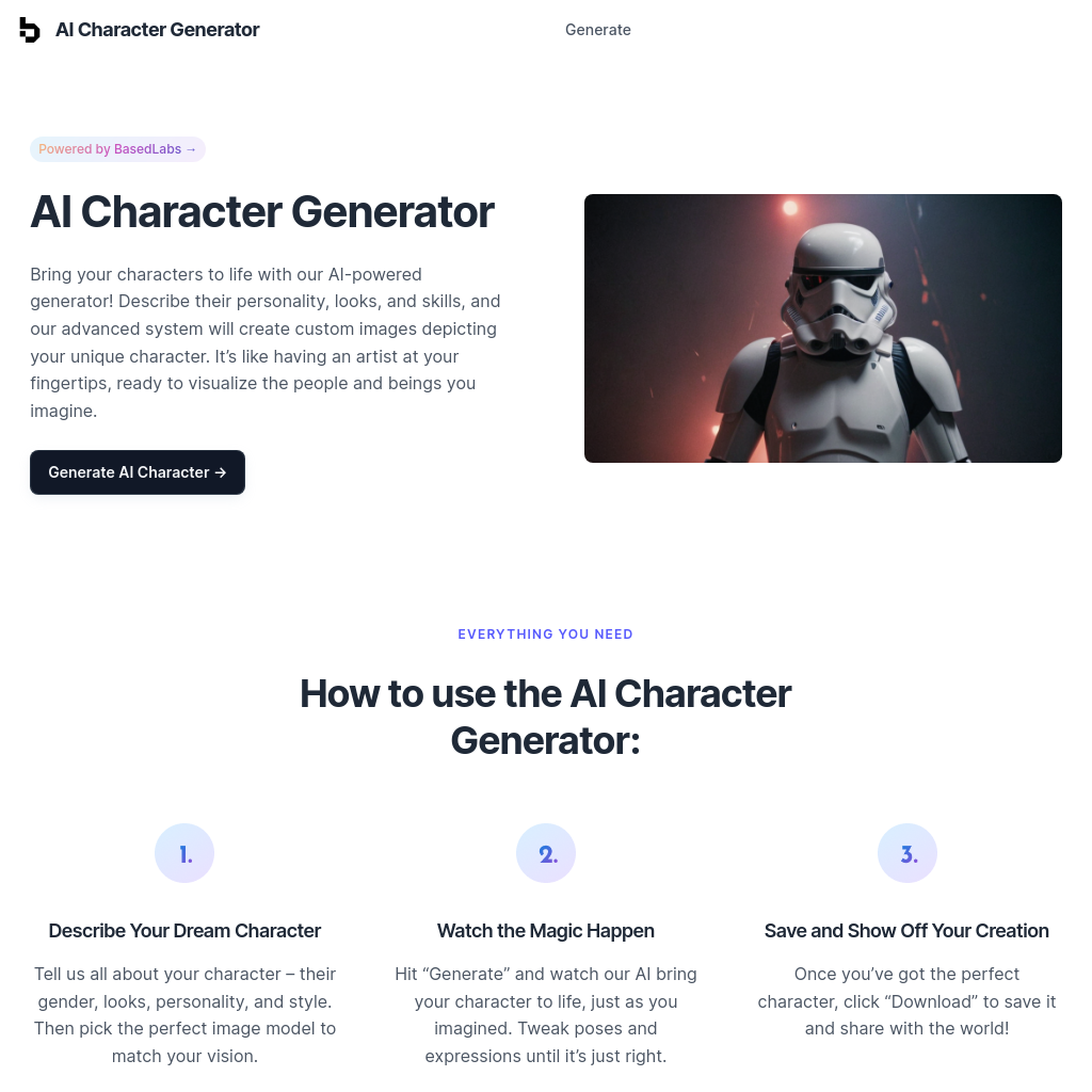 AI Character Generator - Create Custom Characters in Seconds